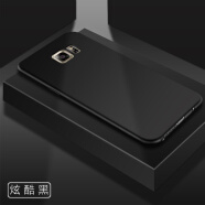 艾么么 三星s8plus/S8+手机壳Galaxy保护套C8/9pro硅胶防摔套男女磨砂简约包边软套 三星note5/N9200/8/9/t 黑色磨砂软壳+全屏水凝膜2片