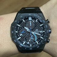 卡西欧（CASIO) EDIFICE 系列商务休闲防水太阳能六局电波石英男士手表 EQW-A2100DC-1A