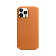 Apple iPhone 13 Pro Max 专用 MagSafe 皮革保护壳 iPhone保护套 手机壳 - 金褐色