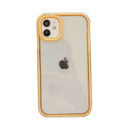 亿城 三合一苹果13手机壳iPhone12Pro糖果色边框11/XS/max防摔8plus保护套 三合一黄边 iphone12