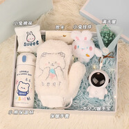 斐礼物饰生日礼物送女生女孩女朋友闺蜜姐妹同学创意实用小众围巾保暖礼盒 保温杯+手套+暖手宝+袜子+挂件 精美礼盒+礼袋【代写贺卡】花束