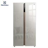 伊莱克斯（Electrolux）ESE6319GA 645升大容量 风冷变频钢化玻璃面板对开门冰箱 质感银