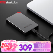 联想 thinkplus移动固态硬盘 USB3.2高速PSSD移动硬盘小巧便携读取400MB/S US100黑色【512G】