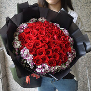 薇尼（LVINI）鲜花速递同城红玫瑰百合生日花北京郑州广州上海西安成都重庆南昌 33朵红玫瑰花束-三生三世