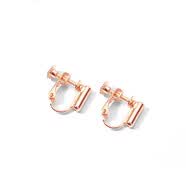 梦君宸万能耳夹转换器耳钉耳环改无耳洞耳饰女神器无痛隐形螺旋变耳夹 玫瑰金色隐形螺旋耳夹一对