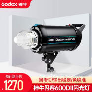 神牛（Godox） 闪客600DII二代高速闪光灯摄影灯套装600W人像摄影棚拍照灯影室柔光闪光灯 闪客600DII二代单灯头 官方标配