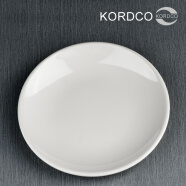 KORDCO密胺餐具仿瓷圆盘子中式商用白色菜盘摆台盘子小菜盘水果盘家用西餐盘子意面牛排盘快餐盘8寸盘 米白色 6英寸15.4x2.2