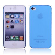 奥多金 轻薄磨砂手机保护壳套 适用于苹果iphone4 4S 磨砂蓝色