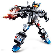 小鲁班（SLUBAN）城市系列防暴警察巡逻车积木拼装启蒙玩具拼接模型中秋国庆节礼物 特警战神 6合1