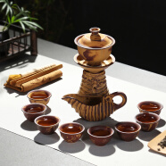澳爵斯 可自动出水 创意功夫茶具套装 紫砂陶瓷 整套茶杯茶壶茶道 03款：节节高升-粗陶
