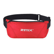 RIMIX 一体贴身腰包腰带 户外运动马拉松健身休闲跑步装备男女防水手机包 红色