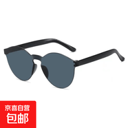 2109韩版糖果色眼镜百搭时尚彩色通用太阳眼镜闺蜜装姐妹情侣装饰 黑色