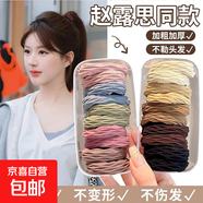 多巴胺头绳女高颜值橡皮筋扎高马尾发绳高弹力耐用发圈不伤发皮套 1#咖系菱形纹10根【送收纳盒】