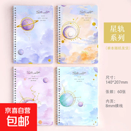 抖音网红A5线圈笔记本车线本子可爱韩版记事本学生少女心文具批发 A5线圈本-星球轨道 【本子120页每本】2本装