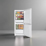 海尔（Haier）双门小冰箱 家用复古小型迷你冰箱两门 冷冻冷藏两用节能低噪 宿舍出租房办公室宾馆 家电以旧换新 风冷无霜57升冷冻83升冷藏53x50x133cm