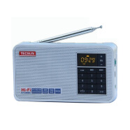 德生（Tecsun） 德生X3数字点歌插卡收音机老年人便携音箱音响迷你半导体 银色 标配+8G TF卡+插座转换器