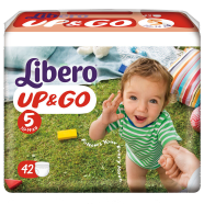 【备件库9成新】欧洲丽贝乐(Libero)婴儿活力裤拉拉裤大号尿不湿L42片【10-14kg】【瑞典原装进口】