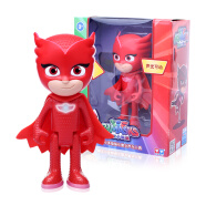 睡衣小英雄（PJ Masks）蒙面睡衣侠玩具套装声光人偶惯性滑滑车可动人偶儿童玩具 声光可动人偶猫头鹰女