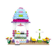 快乐小鲁班快乐小鲁班积木拼插粉色梦幻开心小镇儿童女孩拼装玩具我的世界 雪糕屋205片