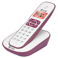 AT&T 32127 数字无绳电话机座机单机 炫彩背光子母机一拖一数字留言听筒扩音家用办公来电 紫色
