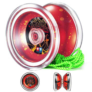 奥迪双钻 悠悠球玩具yoyo球火力少年王6溜溜球男孩YOYO球花式金属球 高级爆旋悠悠球-焰魄