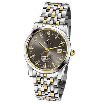 【京东商城】 瑞士梅花男表自动机械星空系列钢带间金透底蝴蝶扣小三