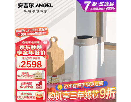 安吉尔净水器家用哪吒Pro2500s 升级1000G流速体验 2.56L/min反渗透直饮净水机 豪华双出水 哪吒Pro2500s【畅饮好水】