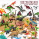 纽奇儿童仿真恐龙玩具软胶侏罗纪霸王龙模型世界带场景75件套早教玩具
