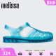 Melissa（梅丽莎）复古女士时尚编织潮流舒适罗马凉鞋33718 蓝色透明 6（37码）