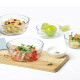 Glasslock 进口透明钢化玻璃饭碗水果沙拉碗家用耐热泡面汤碗套装 GL21
