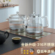 茶皇子（CHAHUANGZI） 烧水器全自动底部上水电热水壶烧煮茶台烧水壶上水一体茶具电磁炉嵌入式 XH-T5 0.8L