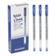 爱好(AIHAO)大容量中性笔0.5MM全针管晶蓝色中性笔签字笔 笔芯笔身一体化12支/盒