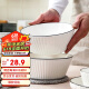 裕行碗具套装釉下彩日式大碗拉面碗大号汤碗泡面碗8英寸汤碗竖纹2只装