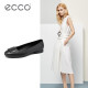 ECCO爱步低跟单鞋女 女鞋新款圆头女士皮鞋 安妮208043 黑色20804301001 37（鞋码偏大，建议拍小一码）