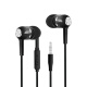 Leoisilence 耳机 手机耳机有线mp3耳机通用耳塞入耳式带麦重低音耳机适用于苹果小米华为 带麦版-黑色