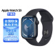 APPLEApple/苹果 Watch Series 9 智能手表2023新款iWatch s9运动健康手表GPS蜂窝男女通用 铝金属表壳 午夜色 铝金属 45mm GPS版