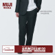 无印良品（MUJI）男式 麻 锥形裤 男士长裤子夏季款 休闲裤 AE0XUA4S 黑色 M (170/80A)