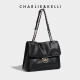 CHARLIE&KELLI CK品牌包包女包2024新款送女友生日礼物女士邮差包腋下包链条 黑色