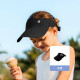 aqpa【UPF50+】儿童防晒帽无顶遮阳帽遮脸防紫外线0-15岁 深黑 均码 