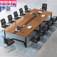 圣黎办公桌会议桌长桌简约现代长方形培训洽谈桌2米+6把椅