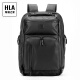 海澜之家 HLA男士双肩包大容量商务户外通勤旅行行李包定型笔记本电脑背包 黑色