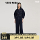 VEROMODA连体裤2023新款休闲百搭时尚设计牛仔直筒连身裤女 J3E特深牛仔蓝色 160/64A/S/R