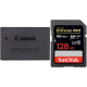 佳能（Canon） RP 760D 200D二代 850D 800D 77D M6/5/3电池充电器 E17电池+闪迪128GSD 95MB/S内存卡