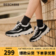 斯凯奇（Skechers）经典老爹鞋休闲增高运动女鞋8730076BKMT黑色/多彩色38