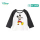 迪士尼(Disney)童装 男女童T恤纯棉撞色长袖上衣儿童米奇米妮圆领衣服黑色5岁/身高120cm