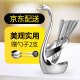 实融 不锈钢水果叉创意韩国天鹅小叉子咖啡勺餐具套装 5叉+1天鹅座 送两勺