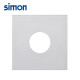 西蒙（simon）开关插座E6系列空白面板带出线孔86型装网线穿线穿孔面板 雅白（孔径33毫米）