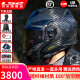 LS2碳纤维后空翻头盔摩托车双镜片180°碳纤揭面盔四季3C认证FF901 亮黑 XL(建议58-59CM)