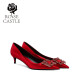 ROSE CASTLE婚鞋女 红色高跟鞋女性感细跟尖头新娘鞋秀禾服婚礼单鞋敬酒鞋 红色（4.5厘米）礼盒版R6633 37