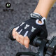 洛克兄弟（ROCKBROS）儿童手套夏季骑行手套半指自行车平衡车轮滑小孩短指手套单车装备 儿童手套 黑色 L(掌宽6.5-7.5厘米)